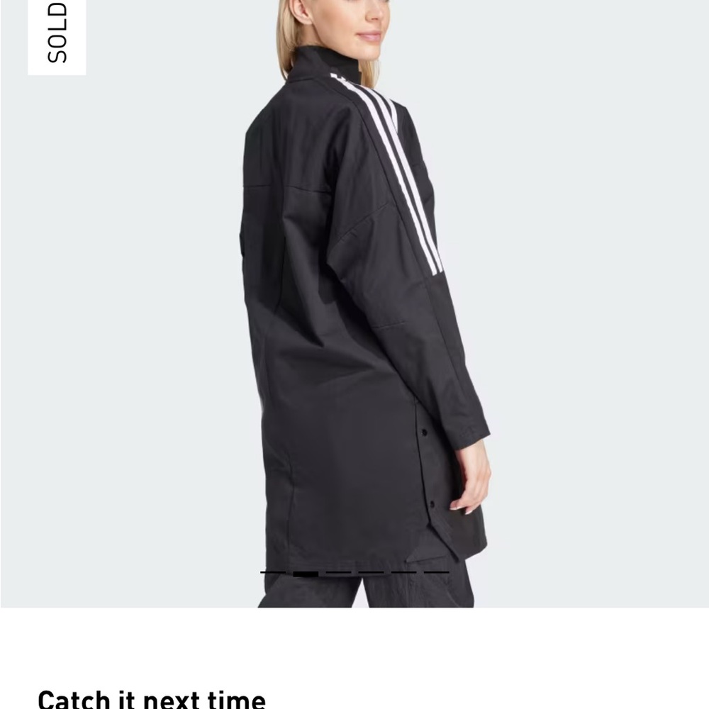 ADIDAS TIRO 3-STRIPES SNAP-BUTTON WOVEN COAT - Picture 4 of 9